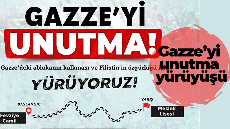 Kocaeli’de Gazze’yi Unutma yürüyüşü