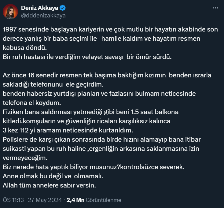 DENİZ AKKAYA ÇOCUĞUNUN BABASI KİM? 16 Yaşındaki Kızından Şiddet Gören Deniz Akkaya Kiminle Evlendi? Deniz Akkaya Eşi Efe Önbilgin Kimdir? - Resim : 2