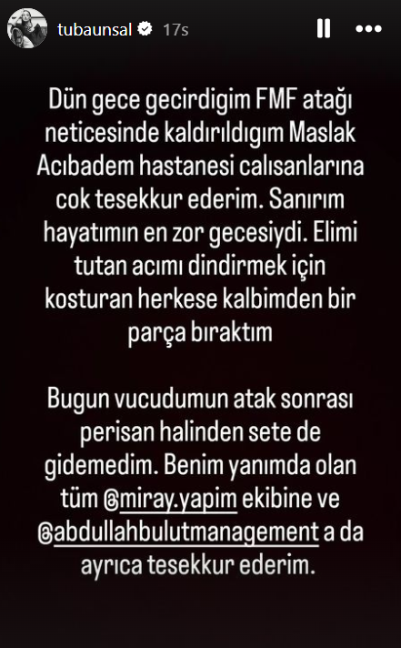 Mehmed Fetihler Sultanı Mara Hatun'u Tuba Ünsal KÖTÜ HABER GELDİ! "En Zor Gecemdi" Deyip Açıkladı! Tuba Ünsal FMF Atağı Nedir, Belirtileri Ne? - Resim : 1