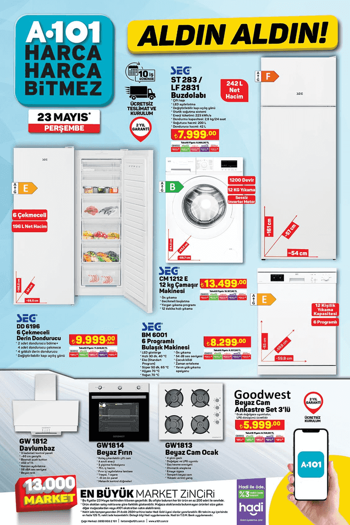 A101 AKTÜEL ÜRÜNLER 23 MAYIS PERŞEMBE ALDIN ALDIN: A101 23 Mayıs 2024 Kataloğu Volta Elektrikli Moped Geldi! 23 Mayıs A101 Kataloğu Goodwest Ankastre Set FİYAT LİSTESİ - Resim : 1