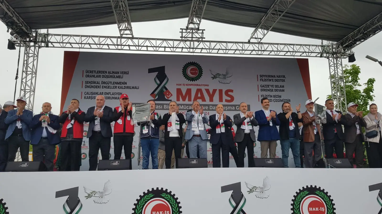 Hak-İş 1 Mayıs’ta Kocaeli’den seslendi “Filistinli kardeşlerimizin yanındayız” - Resim : 1