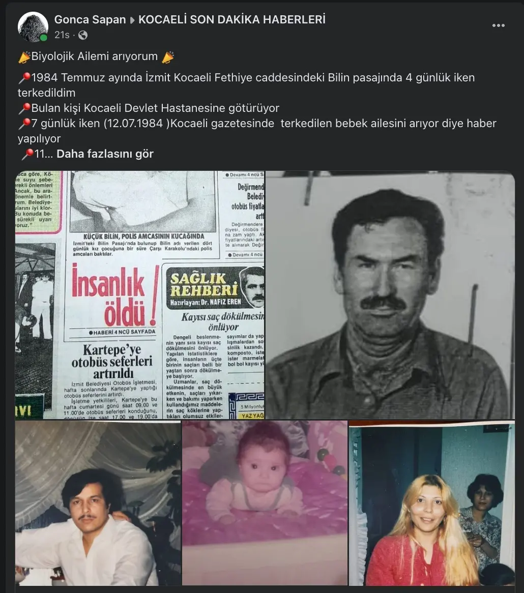 40 yıl önce İzmit'te terk edilmişti! Biyolojik ailesini arıyor - Resim : 1