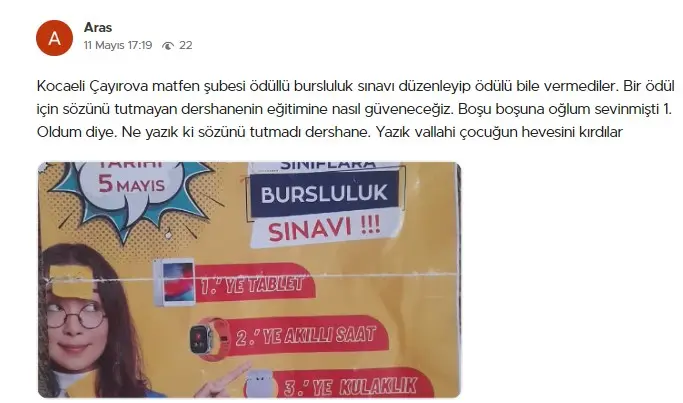 Kocaeli'de garip olay: Ödüllü sınav yapıp ödülleri vermediler! - Resim : 1