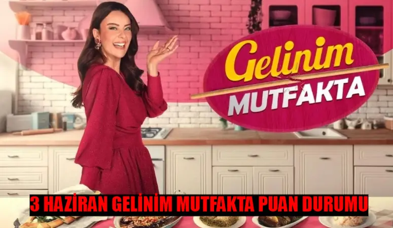 3 HAZİRAN GELİNİM MUTFAKTA PUAN DURUMU ÖĞREN: Kanal D 3 Haziran Gelinim Mutfakta Bugün Kim 1. Oldu? Gelinim Mutfakta Çeyrek Kazanan