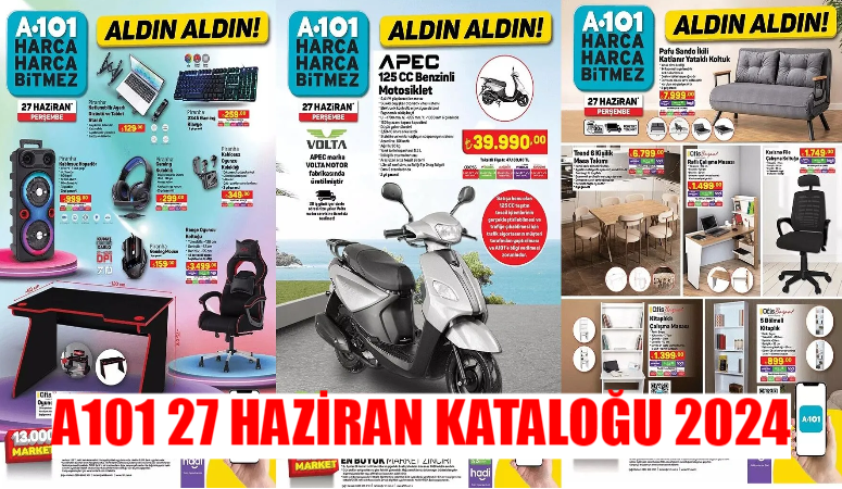 A101 27 HAZİRAN AKTÜEL ÜRÜNLER KATALOĞU 2024: A101’de Bu Hafta Perşembe Elektrikli Motor, Televizyon, Termostatlı Fırın, Sinek Kovucu İndirimi Kaçmaz