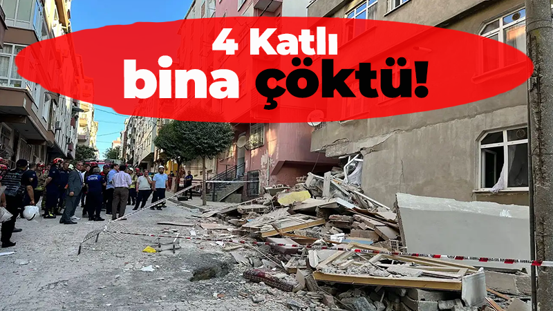 4 Katlı bina çöktü!