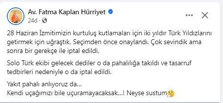 Fatma Kaplan Hürriyet: Kendi uçağımızı bile uçuramayacaksak…! Neyse sustum - Resim : 1