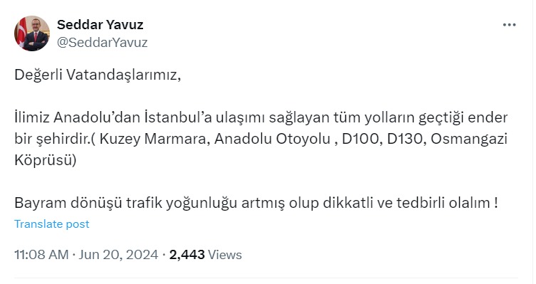 Kocaeli Valisi vatandaşları uyardı! Dikkatli ve tedbirli olmak şart - Resim : 1