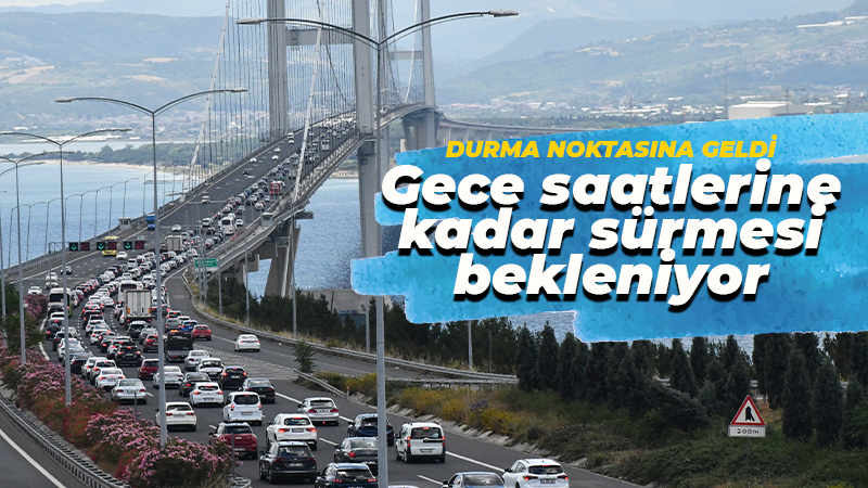 Osmangazi Köprüsü’nde trafik durma noktasına geldi