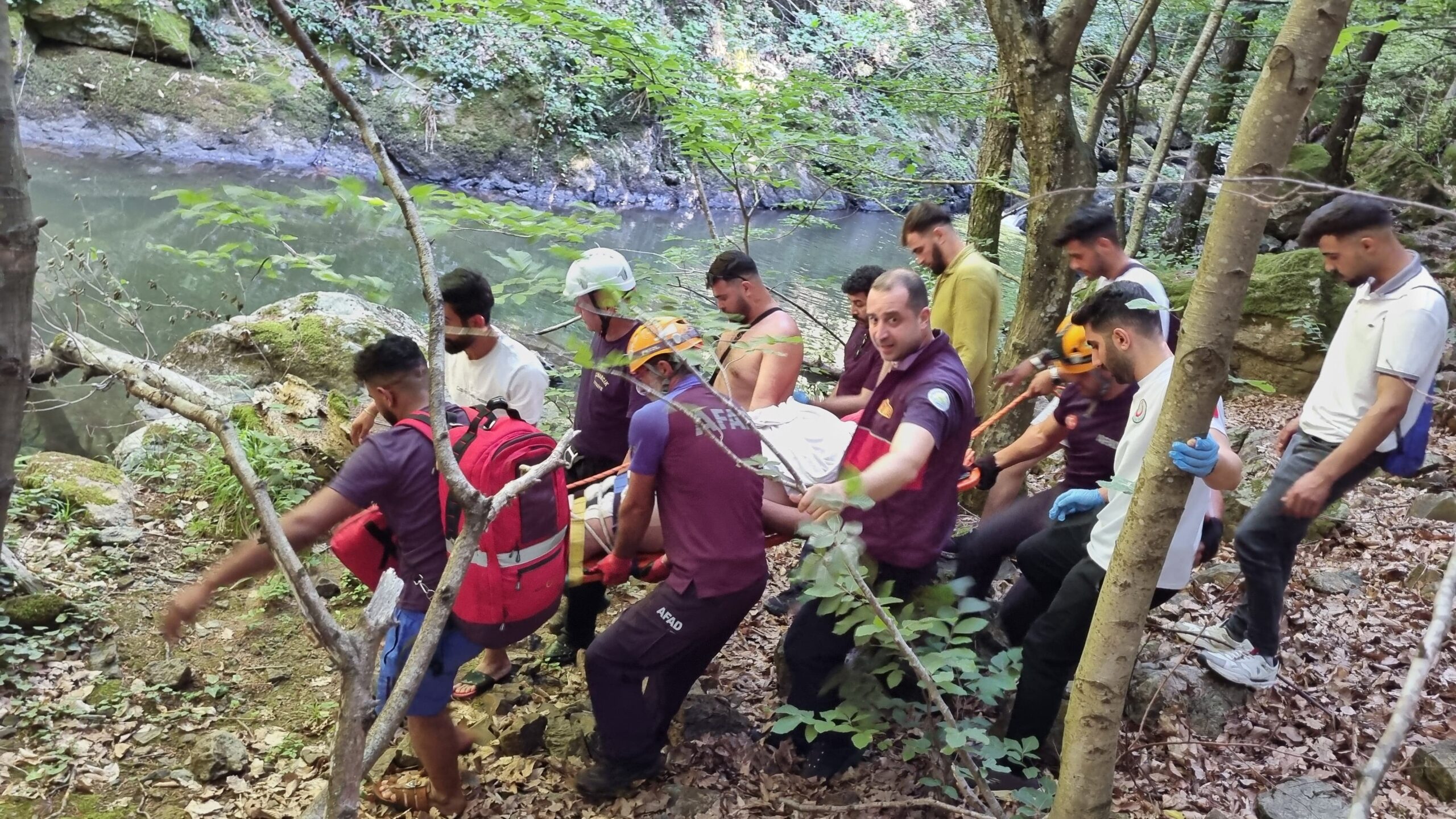 Şelaleden düştü! AFAD ekipleri tarafından kurtarıldı