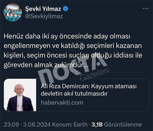 Şevki Yılmaz'dan kayyım tepkisi! "Zulümdür" - Resim : 1