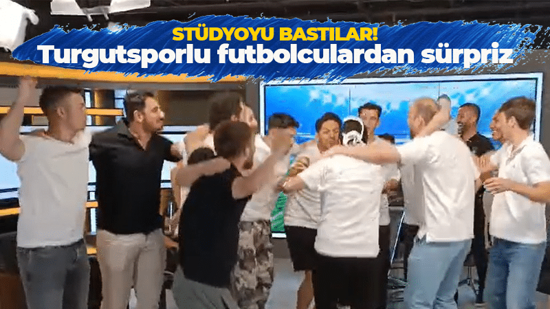 Turgutsporlu futbolcular Nokta TV’nin stüdyolarını bastı!