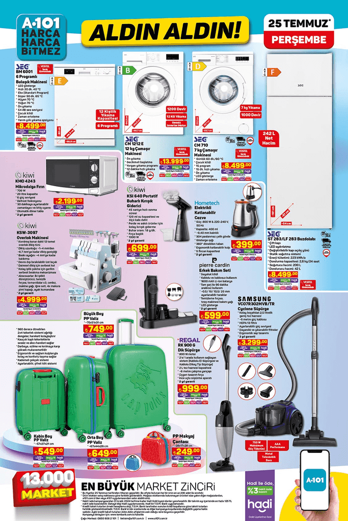 A101 AKTÜEL 25 TEMMUZ 2024 KATALOĞU SATIŞA ÇIKTI! A101 Klima Kampanyası Görenler Markete Koştu! A101 Katalog Bu Hafta 2024 Perşembe İndirimli Ürünler - Resim : 2