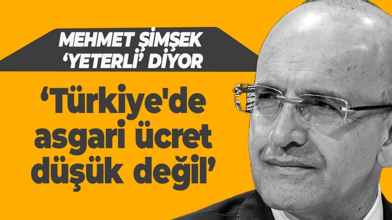 Mehmet Şimşek: “Türkiye’de asgari ücret düşük değil”