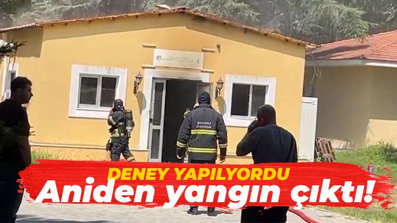 Deney yapılırken yangın çıktı! Kimyasal maddeler vardı