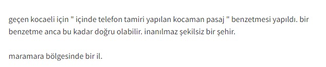 Ekşi Sözlük’te Kocaeli’ye yapılan tanım Kocaelilileri kızdıracak: Kocaman bir pasaj - Resim : 1