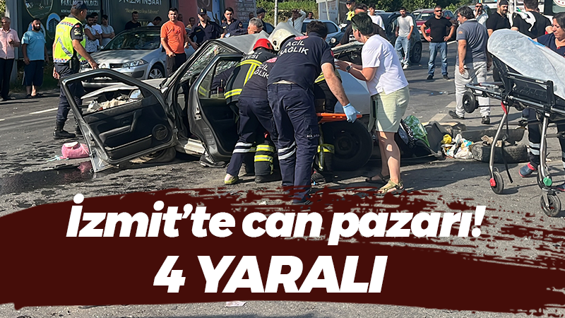 Kamyon ve 2 otomobilin karıştığı kazada can pazarı