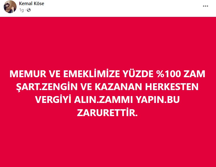 Kemal Köse: 'Memur ve emekliye yüzde 100 zam şart' - Resim : 2