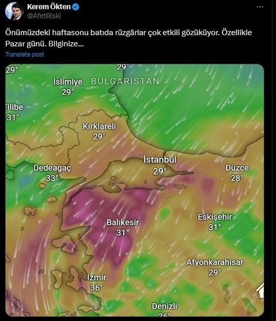 Marmara Bölgesi için müjdeli haberi Ökten duyurdu! Pazar gününe dikkat - Resim : 1