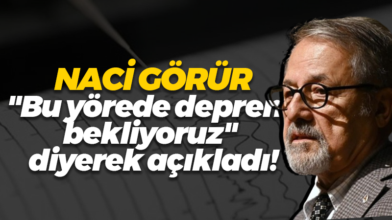 Naci Görür “Bu yörede deprem bekliyoruz” diyerek açıkladı!