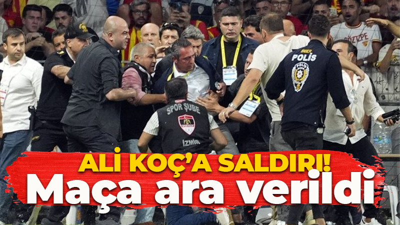 Ali Koç’a saldırı! Maça ara verildi