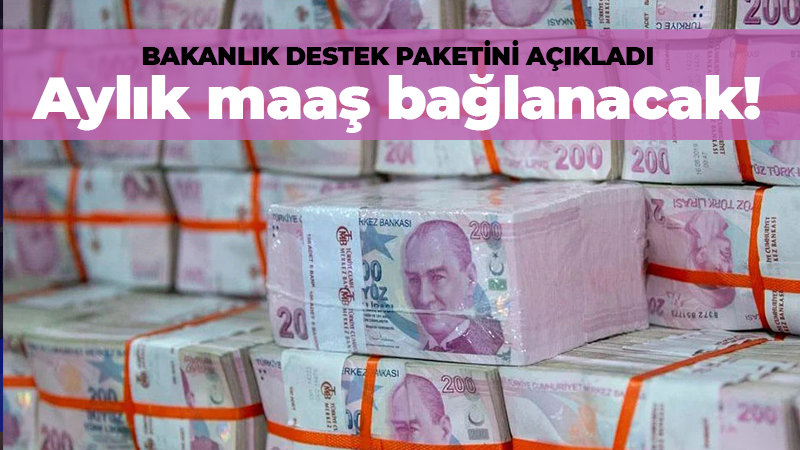 Bakanlık açıkladı: Destek paketi kapsamında aylık ödeme yapılacak