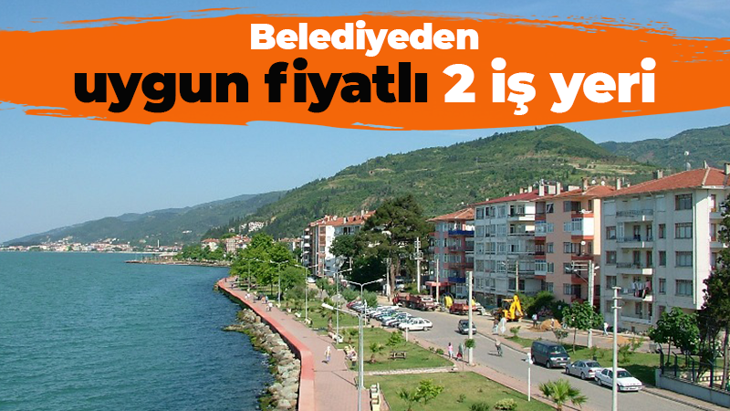 Belediyeden uygun fiyatlı 2 iş yeri