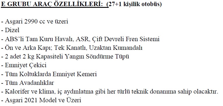 Derince Belediyesi 31 adet araç kiralayacak! İşte kiralanacak araçların model model özellikleri… - Resim : 6