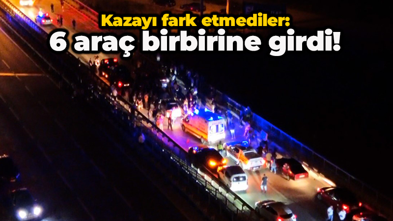 Düzce’de zincirleme trafik kazası: 6 araç birbirine girdi!