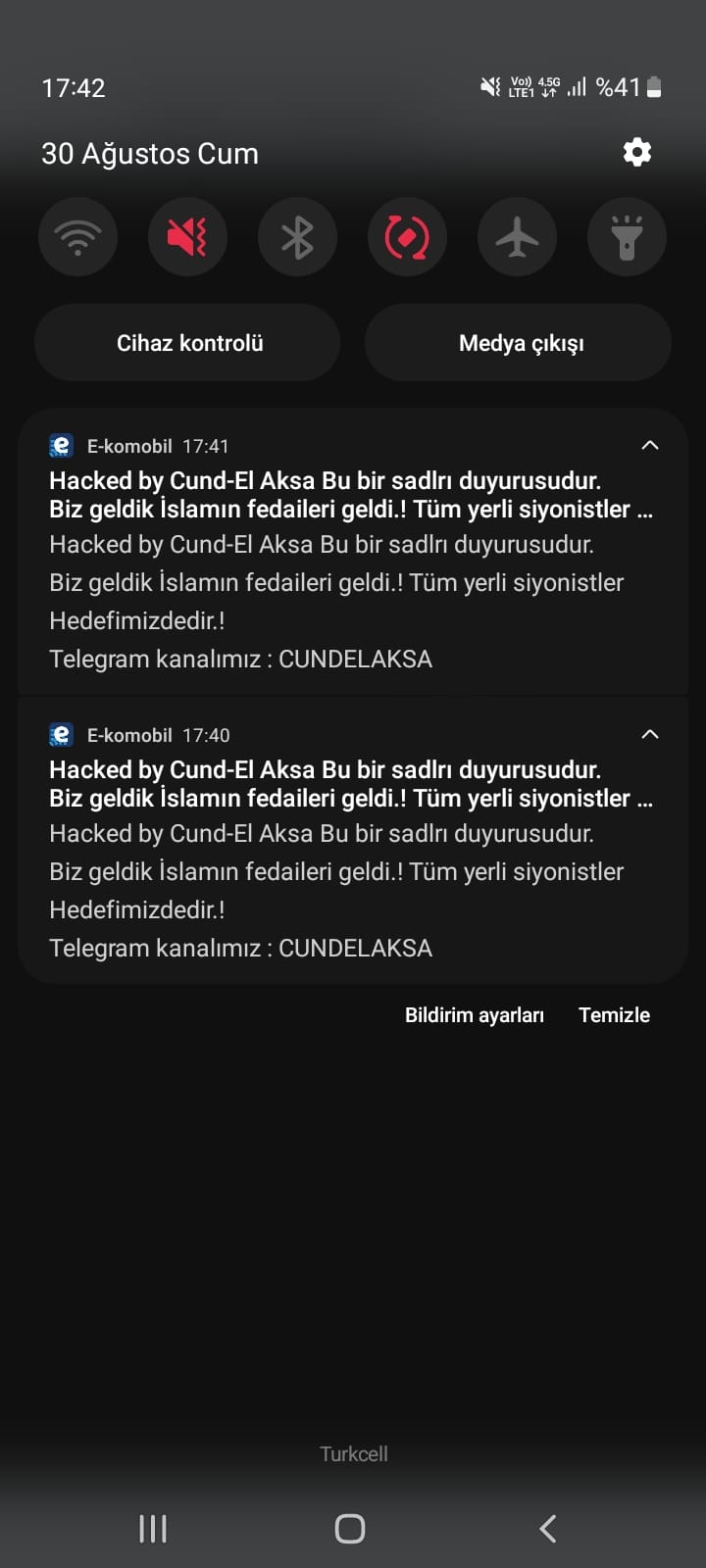 Kocaeli Büyükşehir Belediyesi e-Komobil KentKart hacklendi mi? Neler oluyor? Telefonlara bildirim yağdı - Resim : 1