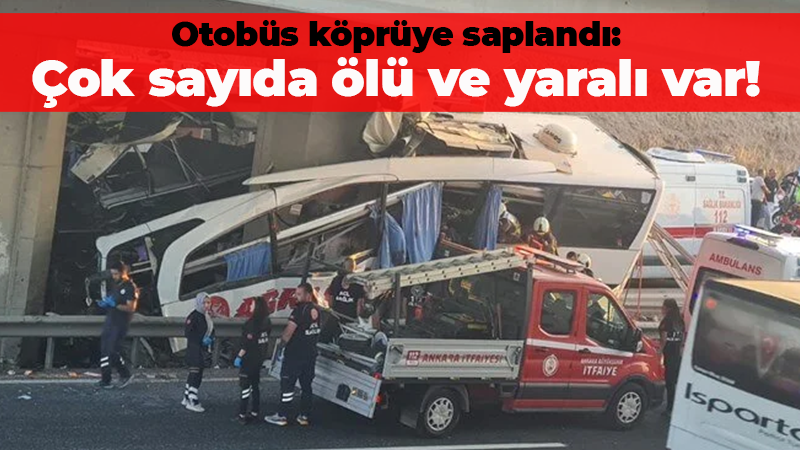 Otobüs köprüye saplandı: Çok sayıda ölü ve yaralı var!