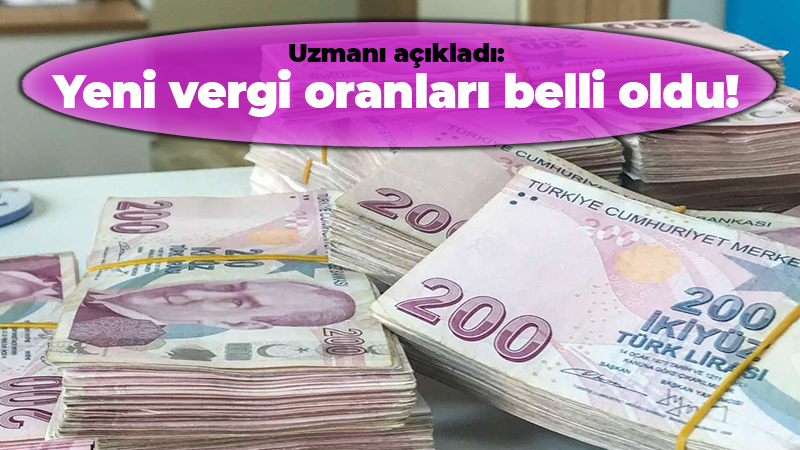 Uzmanı açıkladı: Yeni vergi oranları belli oldu!