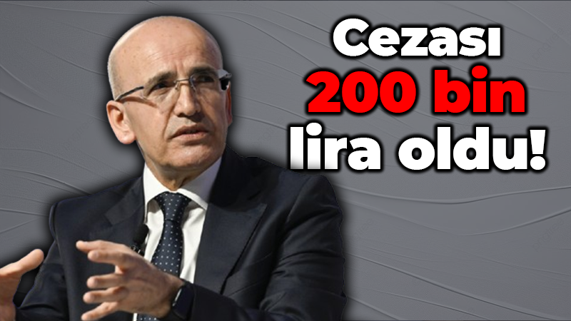 Bakan Şimşek duyurdu: Cezası 200 bin lira oldu!