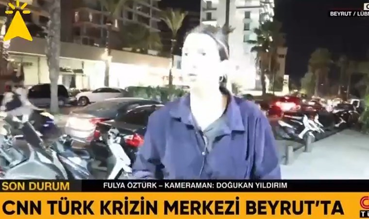 CNN Türk muhabiri Fulya Öztürk’e Beyrut’ta canlı yayında müdahale