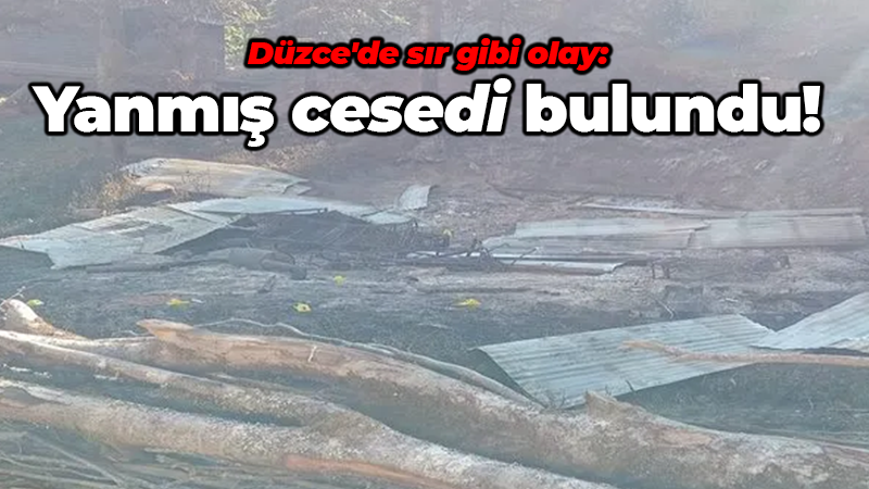 Düzce’de sır gibi olay: Barakada yanmış cesedi bulundu!