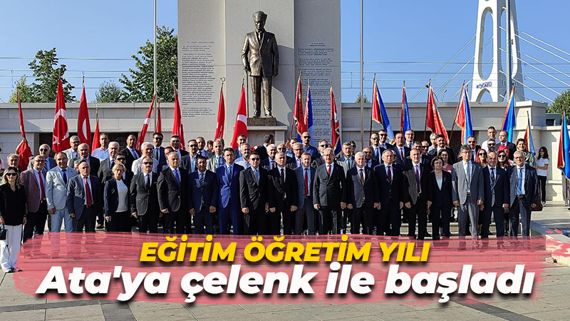 Kocaeli’de yeni eğitim öğretim yılı Ata’ya çelenk ile başladı