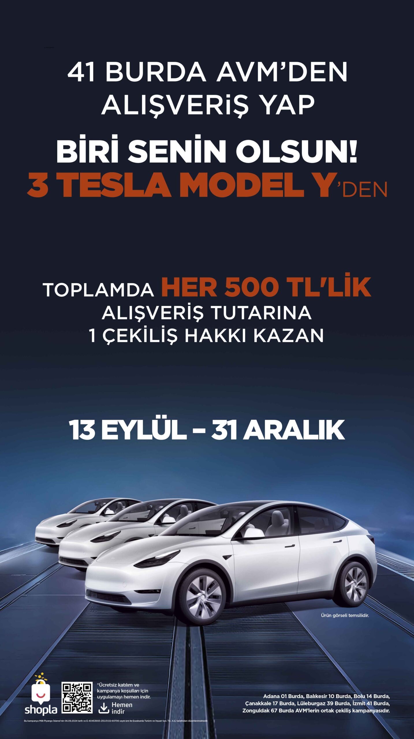 Kocaeli'deki AVM 3 Tesla dağıtacak! Şartlar açıklandı - Resim : 1