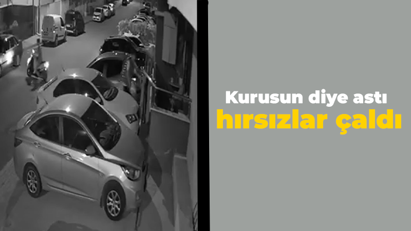 Kurusun diye astı hırsızlar çaldı