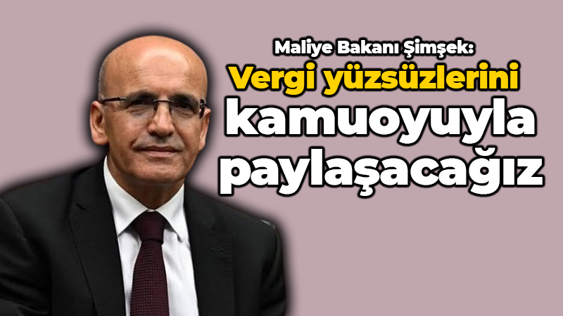 Maliye Bakanı Mehmet Şimşek: “Vergi yüzsüzlerini kamuoyuyla paylaşacağız”