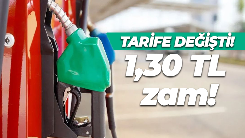 Tarife değişti! 1,30 TL zam!