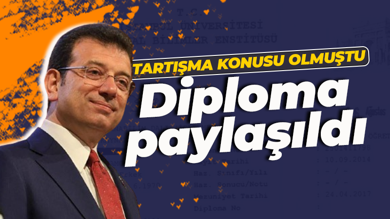 Tartışma konusu olan diplomayı Murat Ongun paylaştı