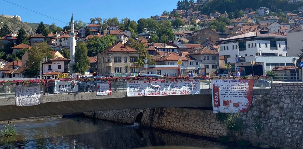 SARAYBOSNA'NIN HER BÖLGESİNDE FİLİSTİN'E DESTEK GÖRSELLERİ GÖREBİLİYORSUNUZ